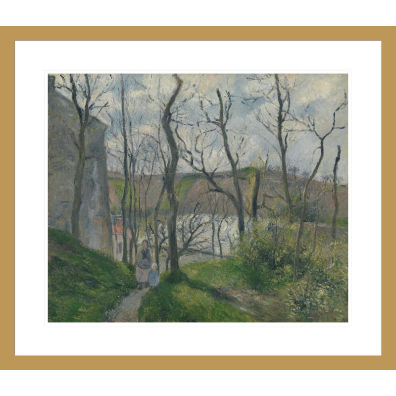 «The Royal Palace at the Hermitage Pontoise» par Camille Pissarro, impression giclée encadrée, H 23,5 po x l 27,01 po