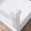 Banc de maquillage rembourré avec tabouret blanc et pieds en bois massif