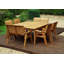 Frazier 8 - Person Wood Patio Dining Set with Square Table , Cushions Included-1635443370