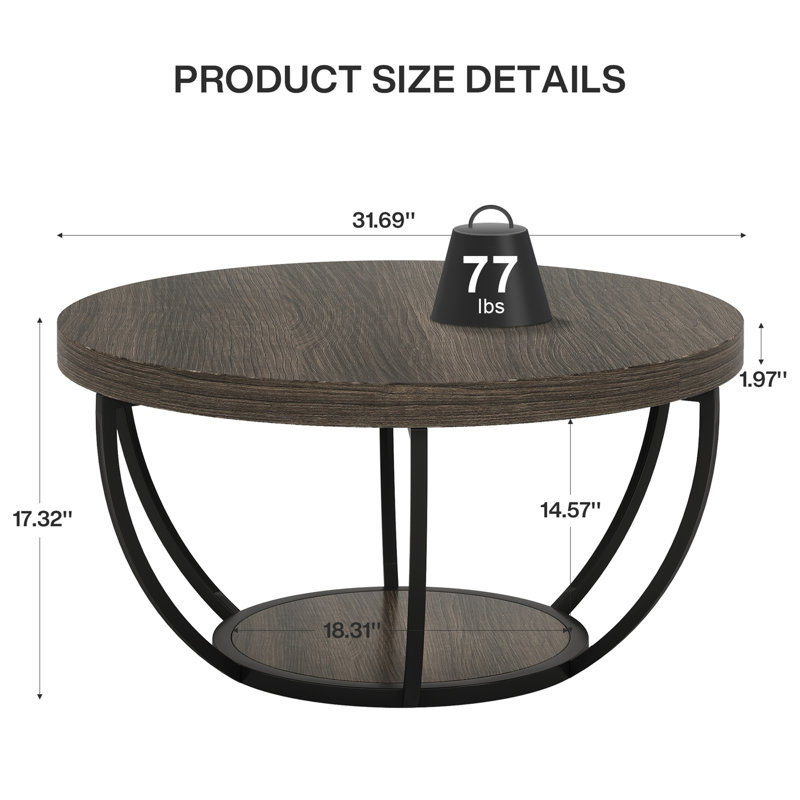 Table basse ronde, Gris