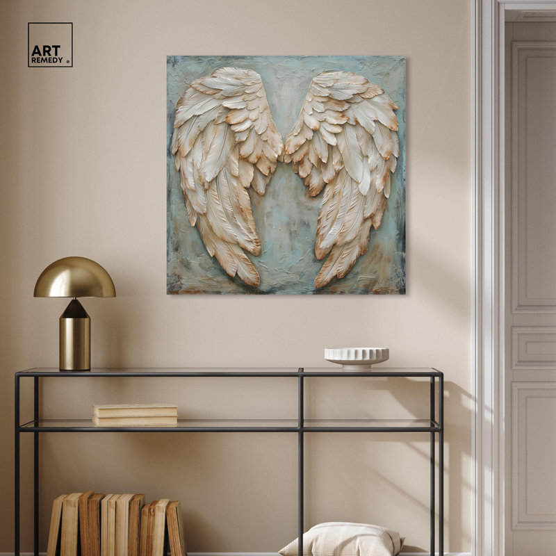 Art mural Wings of Ash I, H 30 po x l 30 po x P 1,5 po, Toile tendue