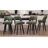 26.4" Swivel Bar Stools Set of 6, Black Solid Wood Legs & Metal Ring Footrest-780815917-780815916