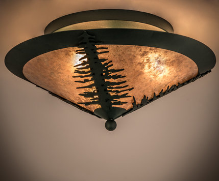 Rustic Lodge 3 - Light Semi Flush Mount