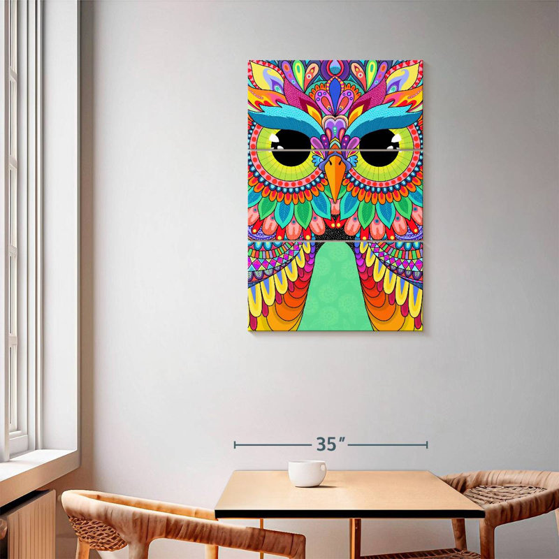 Brampt Rainbow Hoot, 57" H x 36" W