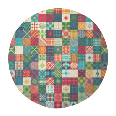 Cozy Plaid Collection Braided Rug