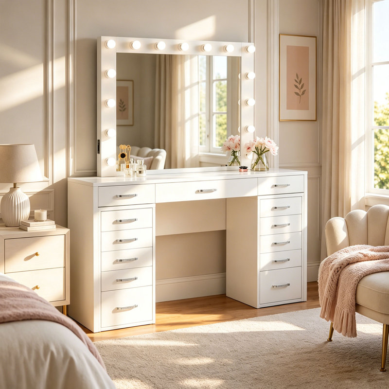 Meuble-lavabo de style Hollywood