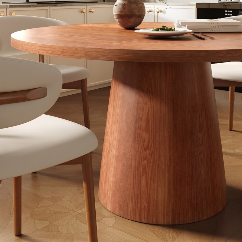 Table de salle à manger de style campagnard en bois massif pour 4 à 8 personnes, H 29,52 po x L 47,24 po x l 47,24 po