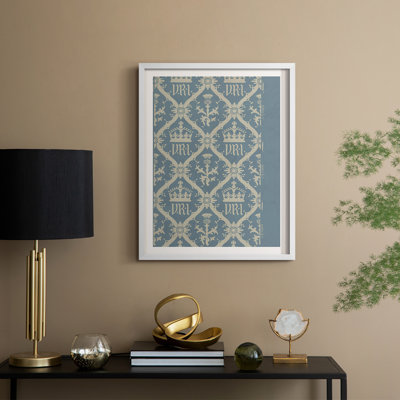 Impression abstraite vintage encadrée XL - bois massif