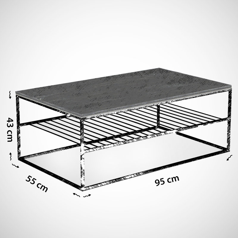 Table basse avec rangement Manuel