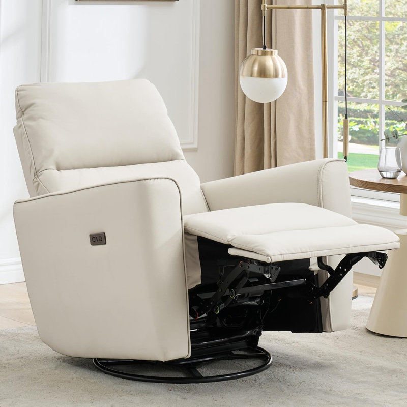 Fauteuil inclinable électrique avec port USB, Blanc