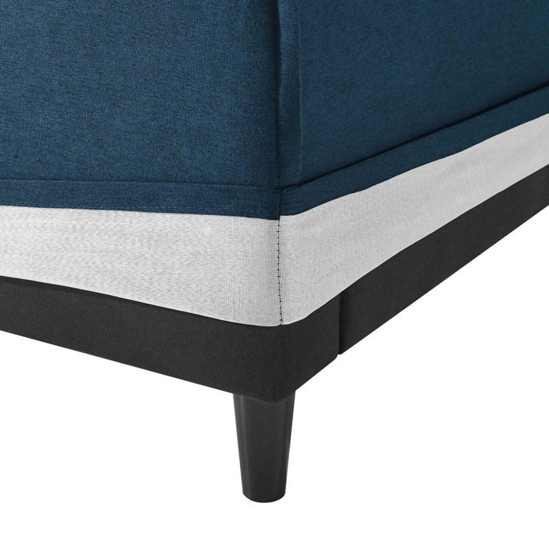 Canapé en tissu Avalon, Polyester azur