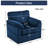 33" Swivel Barrel Chair, Upholstered Armchair With Side Pockets-1236633040