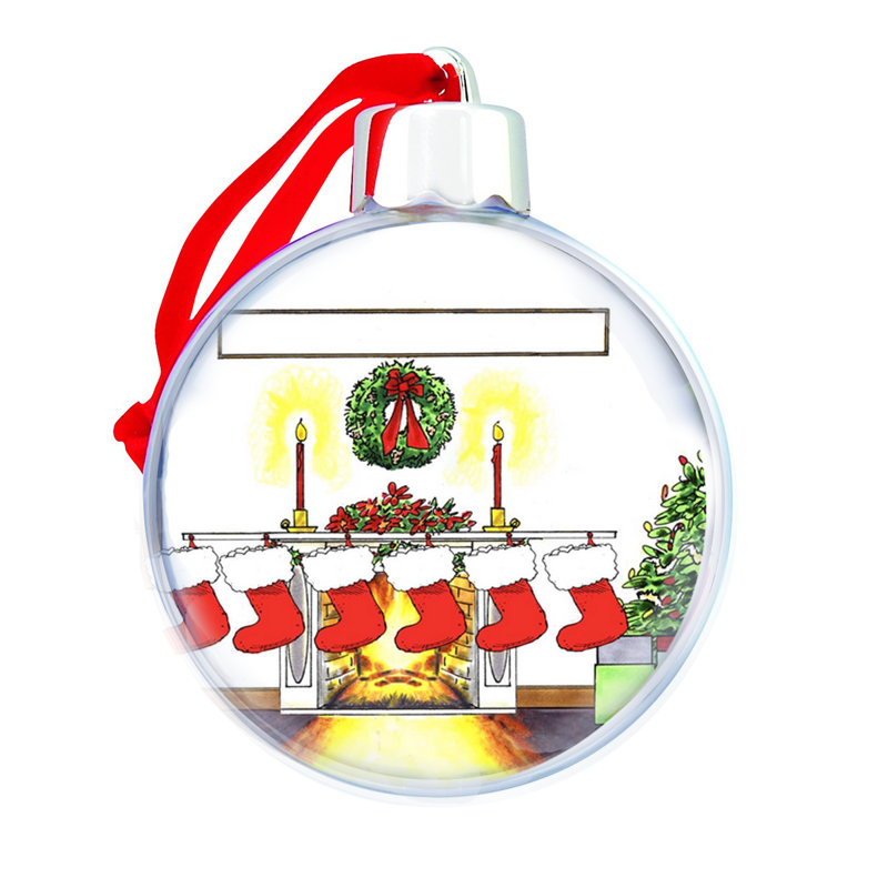 Ornement 6 ampoules de Noël personnalisées, Oui