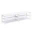 Lit plateforme en métal avec tablettes de rangement-836789624-836789607