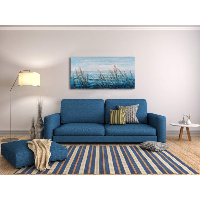 «Plants by the Water I», reproduction de peinture à l'huile sur toile tendue