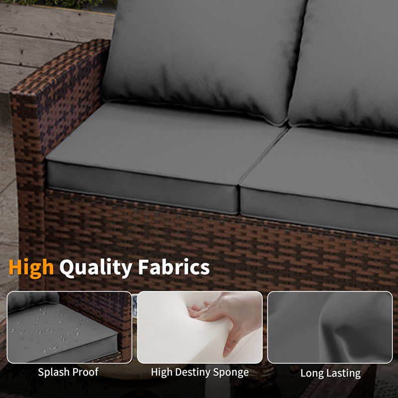 Outdoor Replacement Cushion Set Seat/Back Cushion  (SOFA NOT INCLUDED))