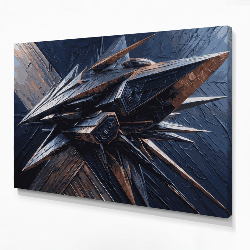 Art mural sur toile gris Sci Fi Simple géométrique, H 20 po x l 30 po