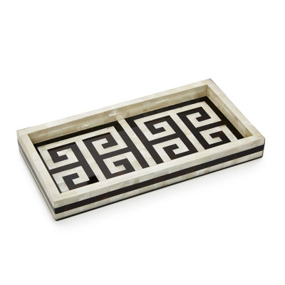 Greek Key Bathroom Tray