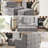 Upholstered Memory Foam Sofa With Ottoman-483778252