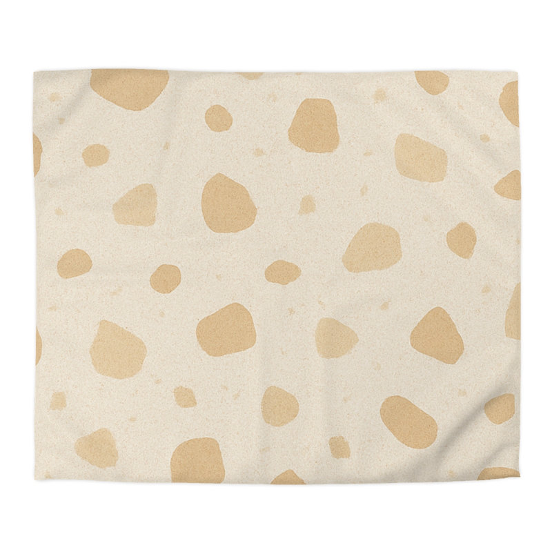 Microfiber Duvet Cover Boho Style, Design 39, Cream, King Duvet Cover