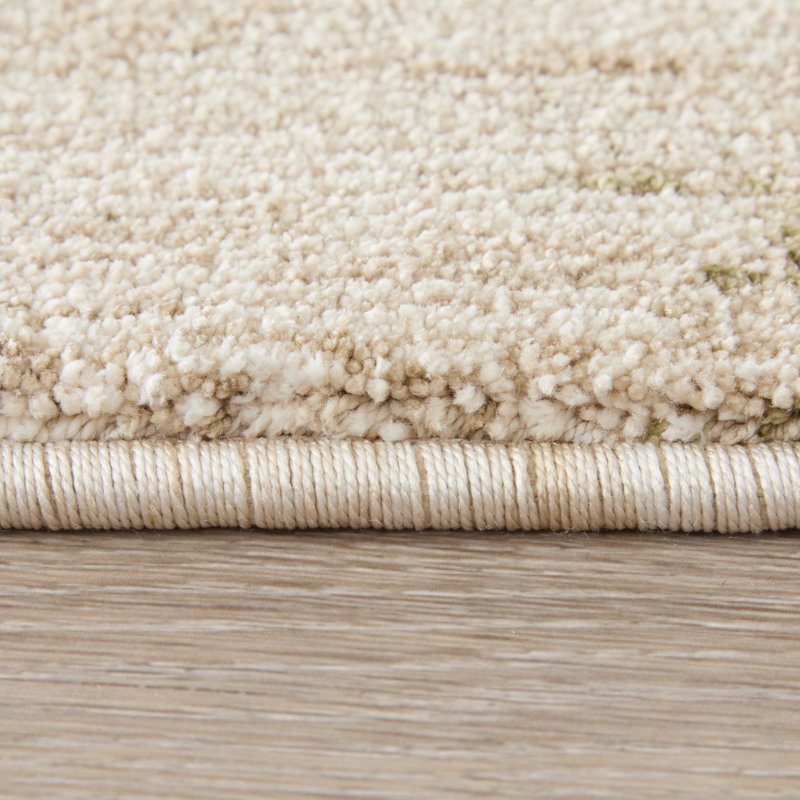 Rockett Modern Abstract Ivory Area Rug, Rectangle 5' x 7'6"