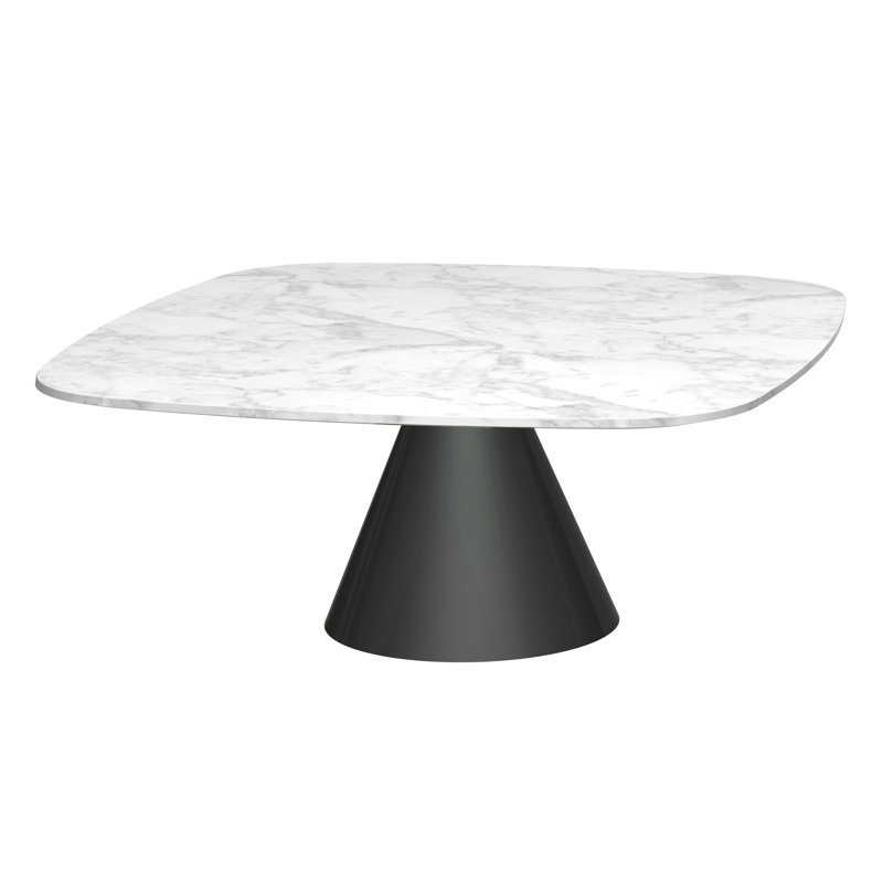 Bedminster Pedestal Coffee Table, Black, Black