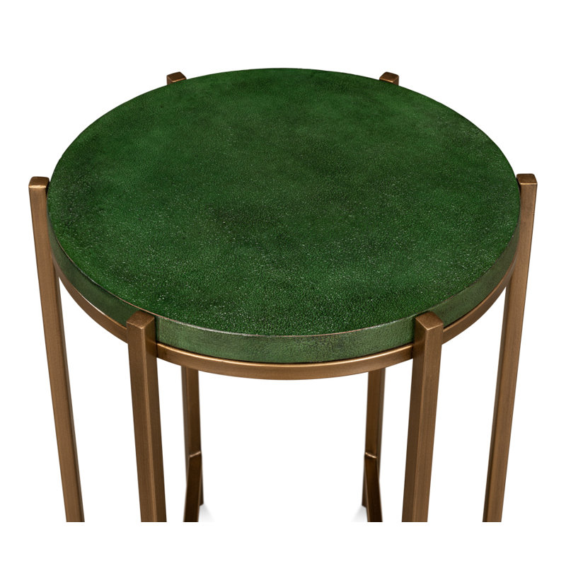 Shagreen End Table, Green