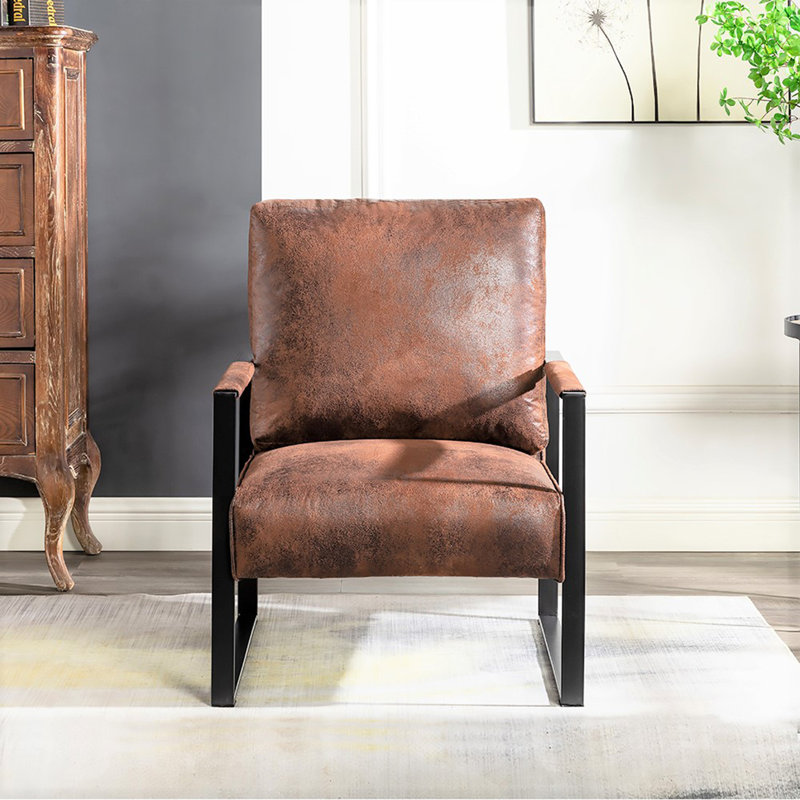Chaise d'appoint classique Mid Century, Brun