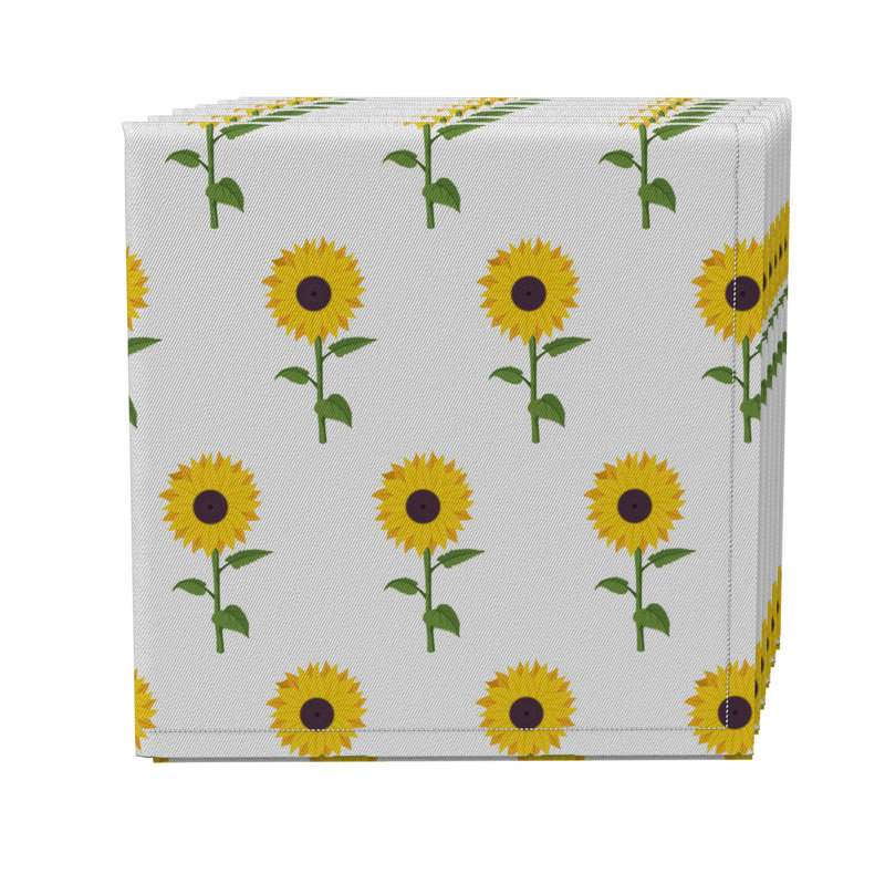 Cotton Twill Floral Square Napkin