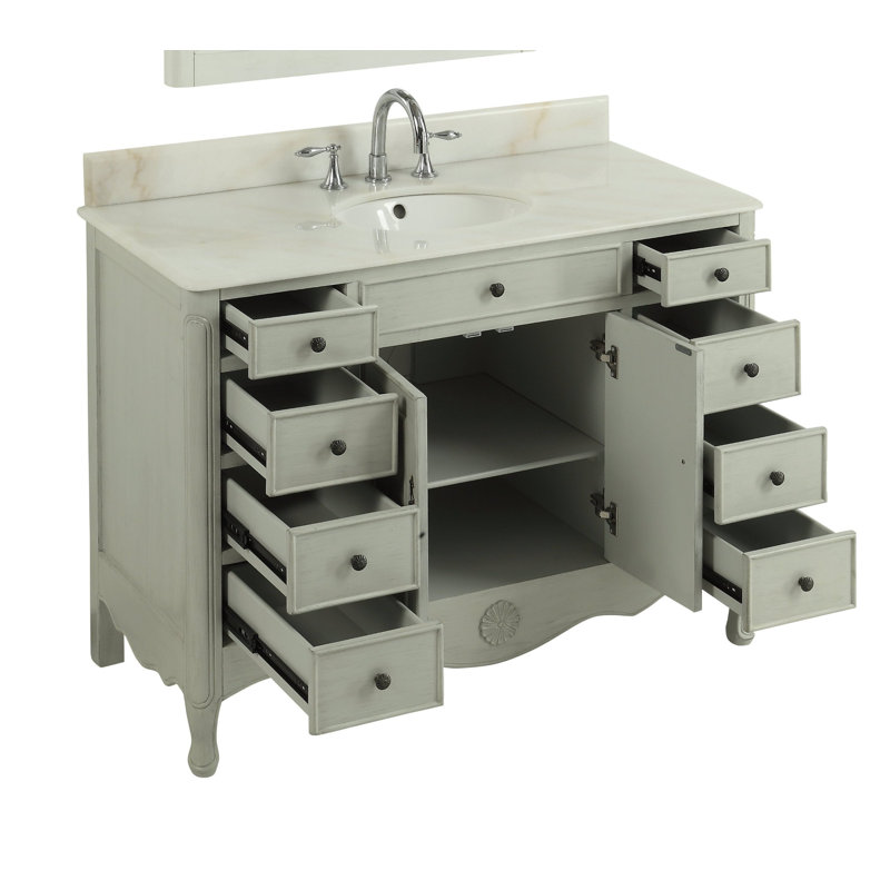 Ensemble de meuble-lavabo simple 47 po Rumfelt, Gris vieilli