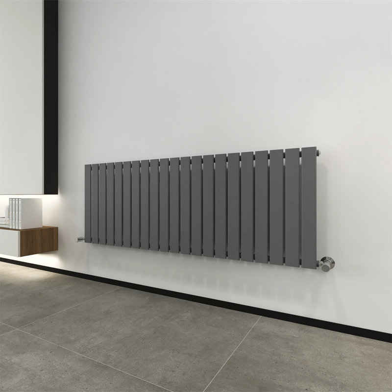 Aarvik Designer Radiator, Grey, 600cm H x 1428cm W