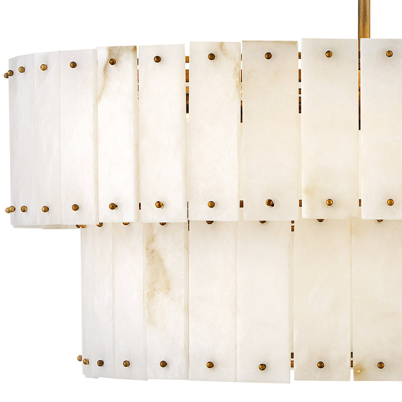 Simone 8 - Light Steel Dimmable Drum Chandelier