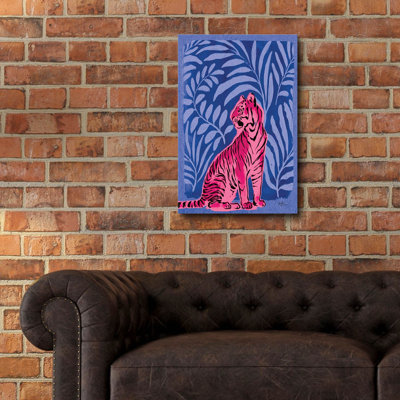 «Jungle Cats 2 Bright» par Janelle Penner, art mural en verre acrylique