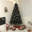 Arbre de Noël artificiel de 7,5 pi de hauteur, arbre de Noël non éclairé avec 1346 pointes de branches, ouverture automatique, base en acier, décoration des Fêtes pour bureau à domicile-1053914436