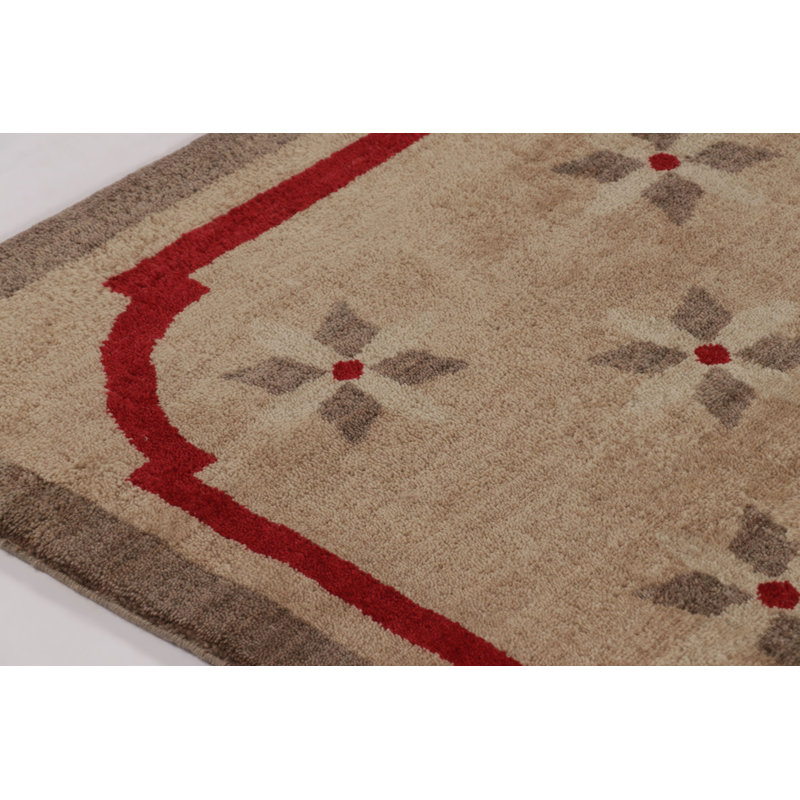 Art Deco One-of-a-Kind 7'8X7'8 Hand Knotted Area Rug