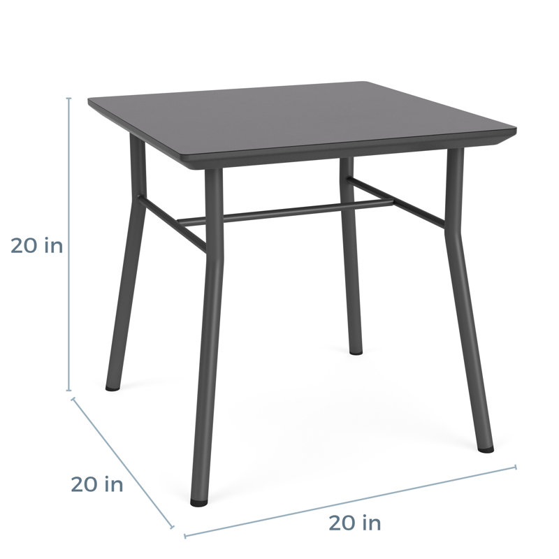 Table de bout carrée Chat Chat, Argent, Nuit noire