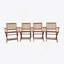 Ensemble de salle à manger pliable pour patio, 4 chaises pliantes, intérieur et extérieur universel, teck
