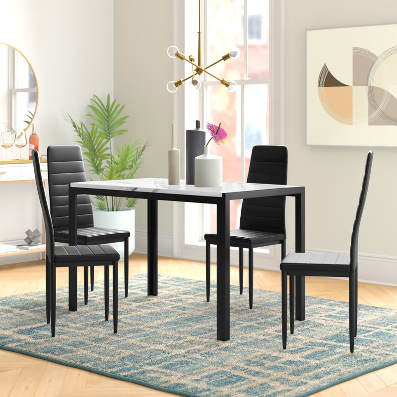 Ensemble repas pour 4 personnes Blomquist, Blanc, Noir