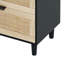 Commode contemporaine en rotin de 51 po avec tiroirs-2131172502