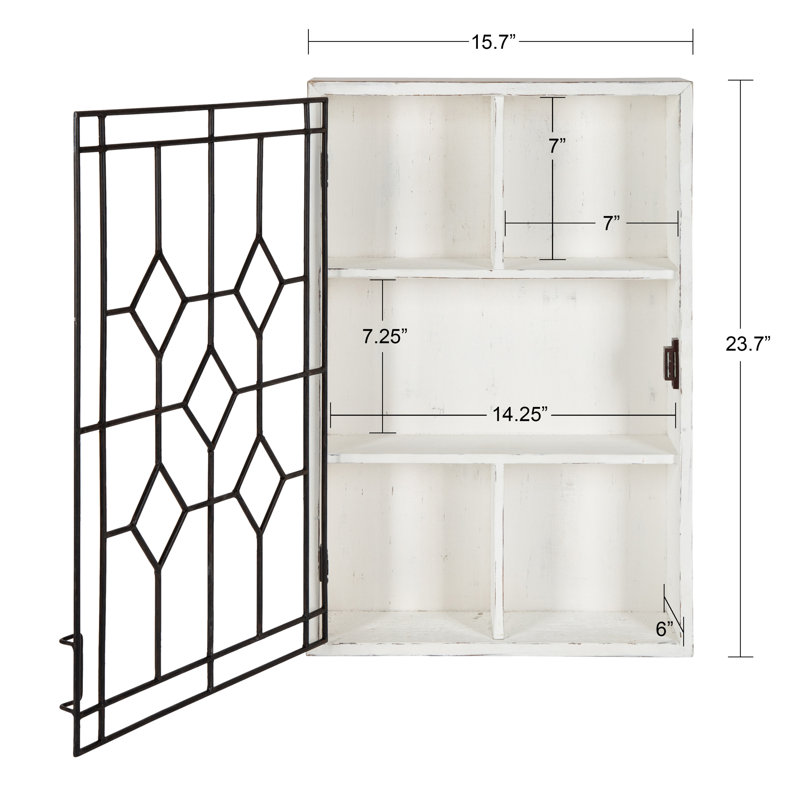 Atlai 5 Piece Cubby Shelf, White/Black