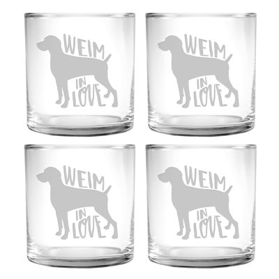 Weim In Love 11.5oz. Whiskey Glass Set