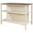 Solid Wood 45" Kitchen Island With Butcher Block Top, 2 Open Shelves, Dining Prep Table For Small Spaces, Walnut & White