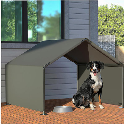 Dog Shade Shelter, Portable Pet Tent, Water Resistant Dog House for Shade Protection, Outdoor, Garden, Patio, Backyard, Grey