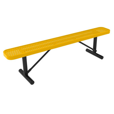 Bench, Textured Black, Expanded, 6Ft, No Back, Portable