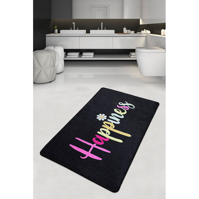 Tapis de bain antibactérien, antidérapant, 2,3 x 4,0 pieds | 100% polyester, hauteur des poils: 0,4 pouce, 20,5 oz / pied carré | Lavable à la machine, facile d'entretien, parfait pour la sécurité et le confort de la salle de bain | Durable et élégant pour la maison