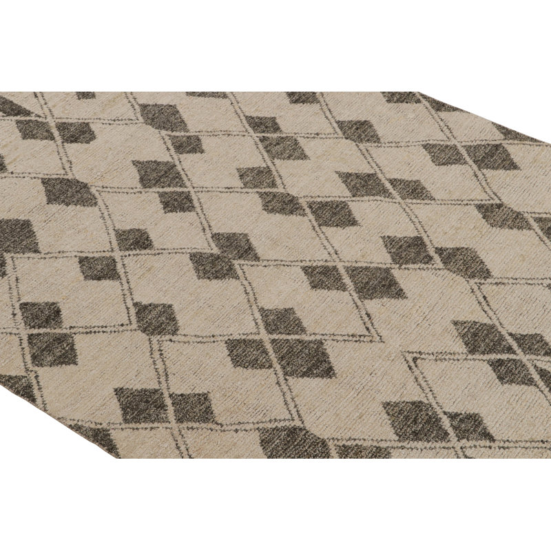 Moroccan Hand Knotted Area Rug, Rectangle 10' x 14'