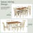 Deral 6 - Person Farmhouse Rectangular Solid Wood Dining Set, Brown/White-1439732395-1431796532