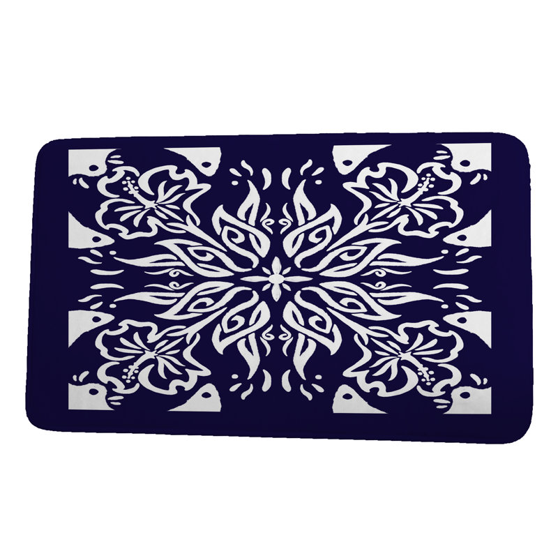 Tapis pour salle de bain Louie, Bleu, l 24 po x L 36 po