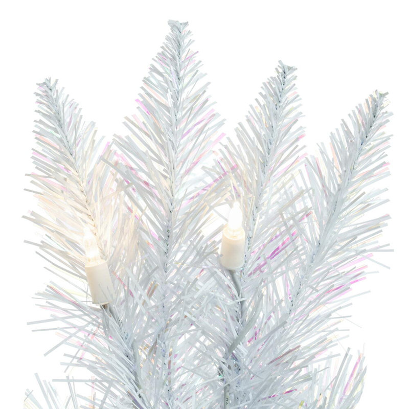 Sparkle White Spruce 108 " Pre-Lit Mixed Greenery Garland