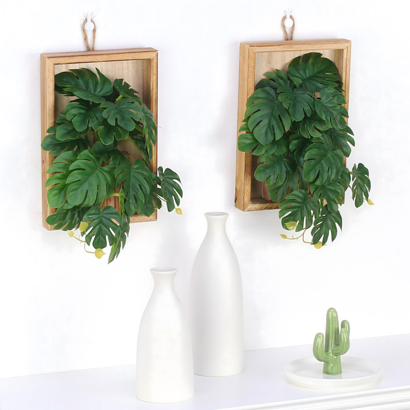 Décoration murale plante artificielle (paquet de 2)